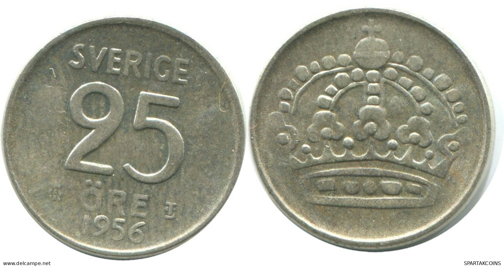 25 ORE 1956 SUECIA SWEDEN PLATA Moneda #AC508.2.E.A - Zweden