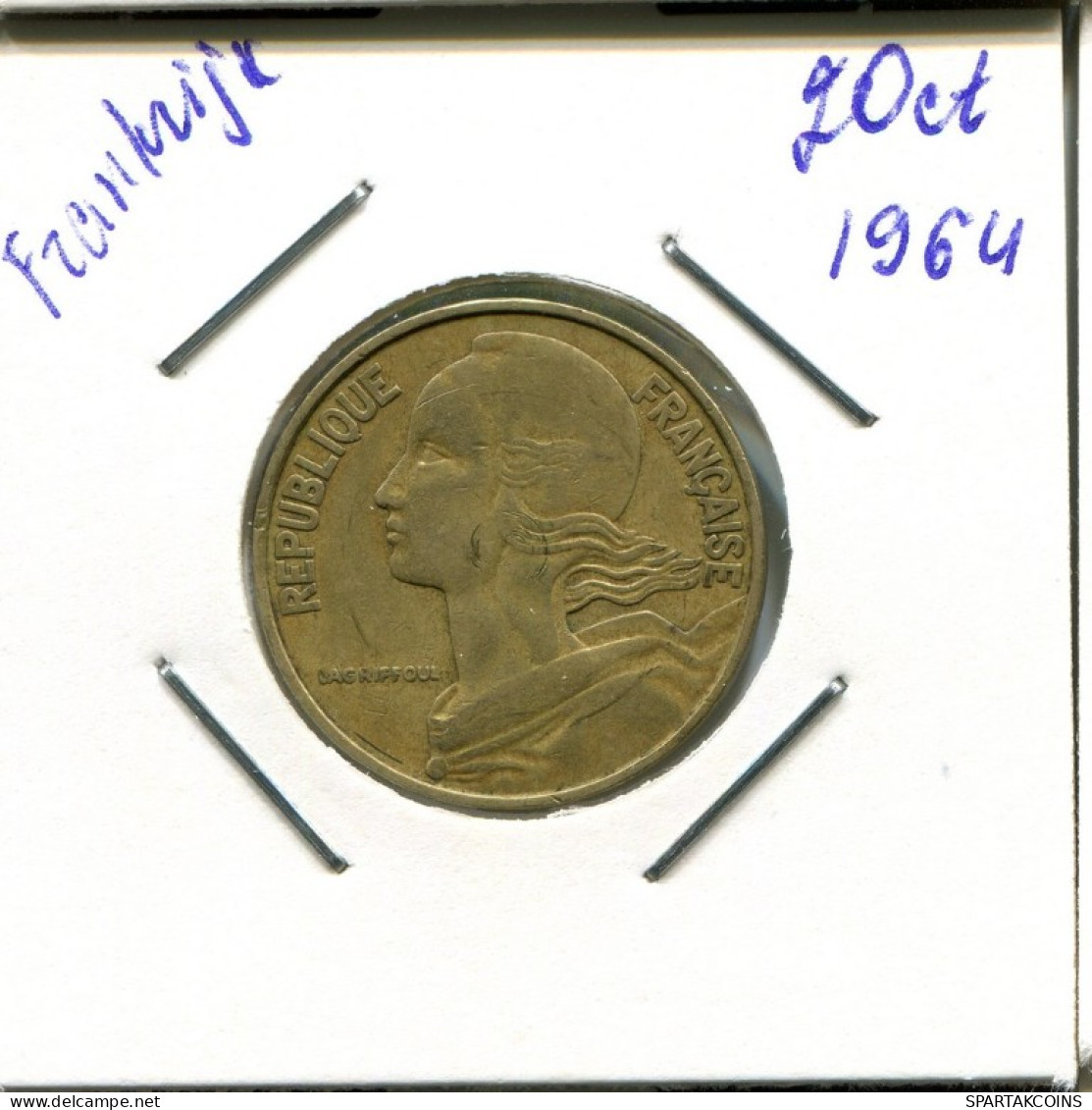 20 CENTIMES 1964 FRANKREICH FRANCE Französisch Münze #AN879.D.A - 20 Centimes