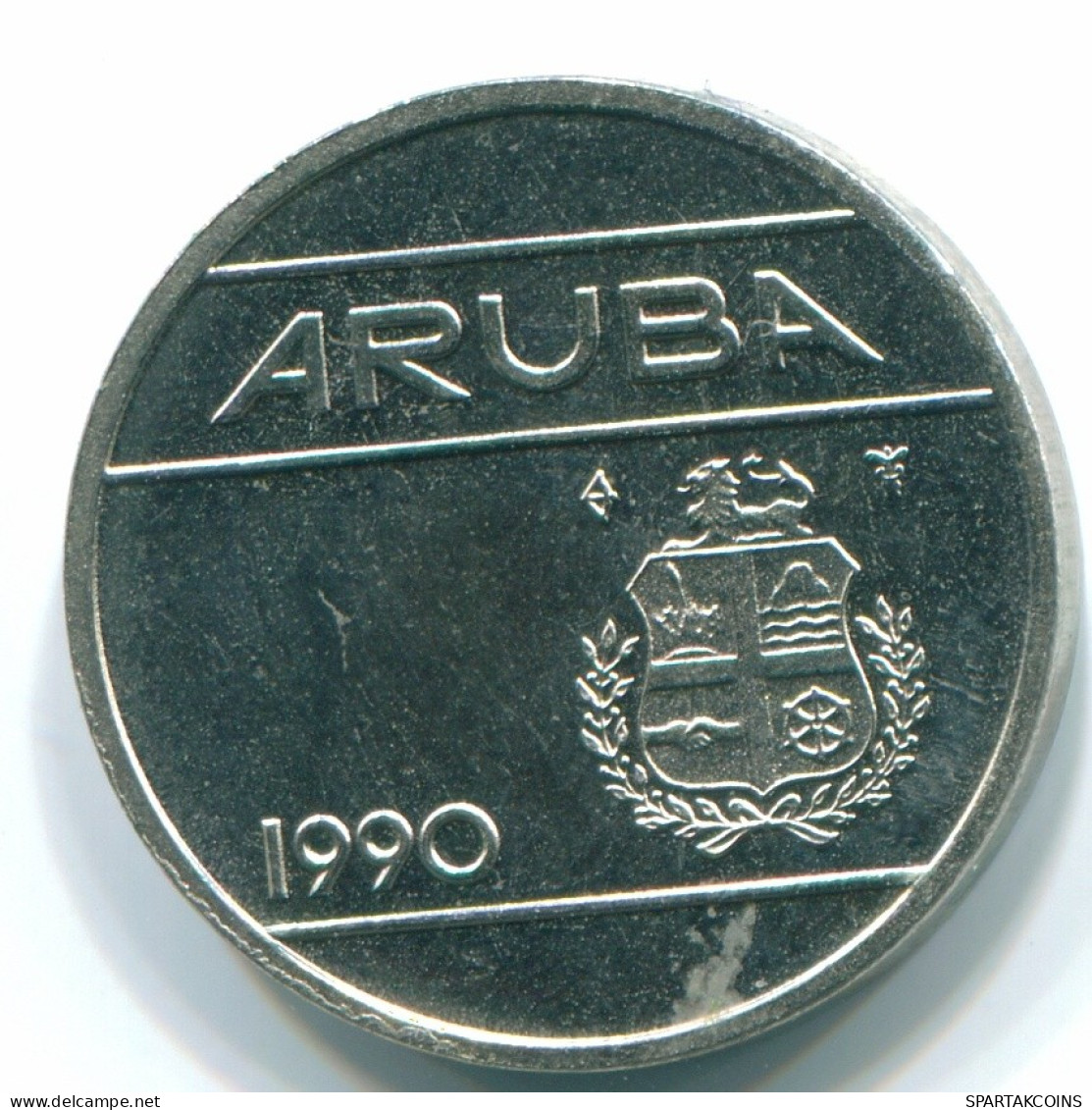 25 CENTS 1990 ARUBA (Netherlands) Nickel Colonial Coin #S13636.U.A - Aruba