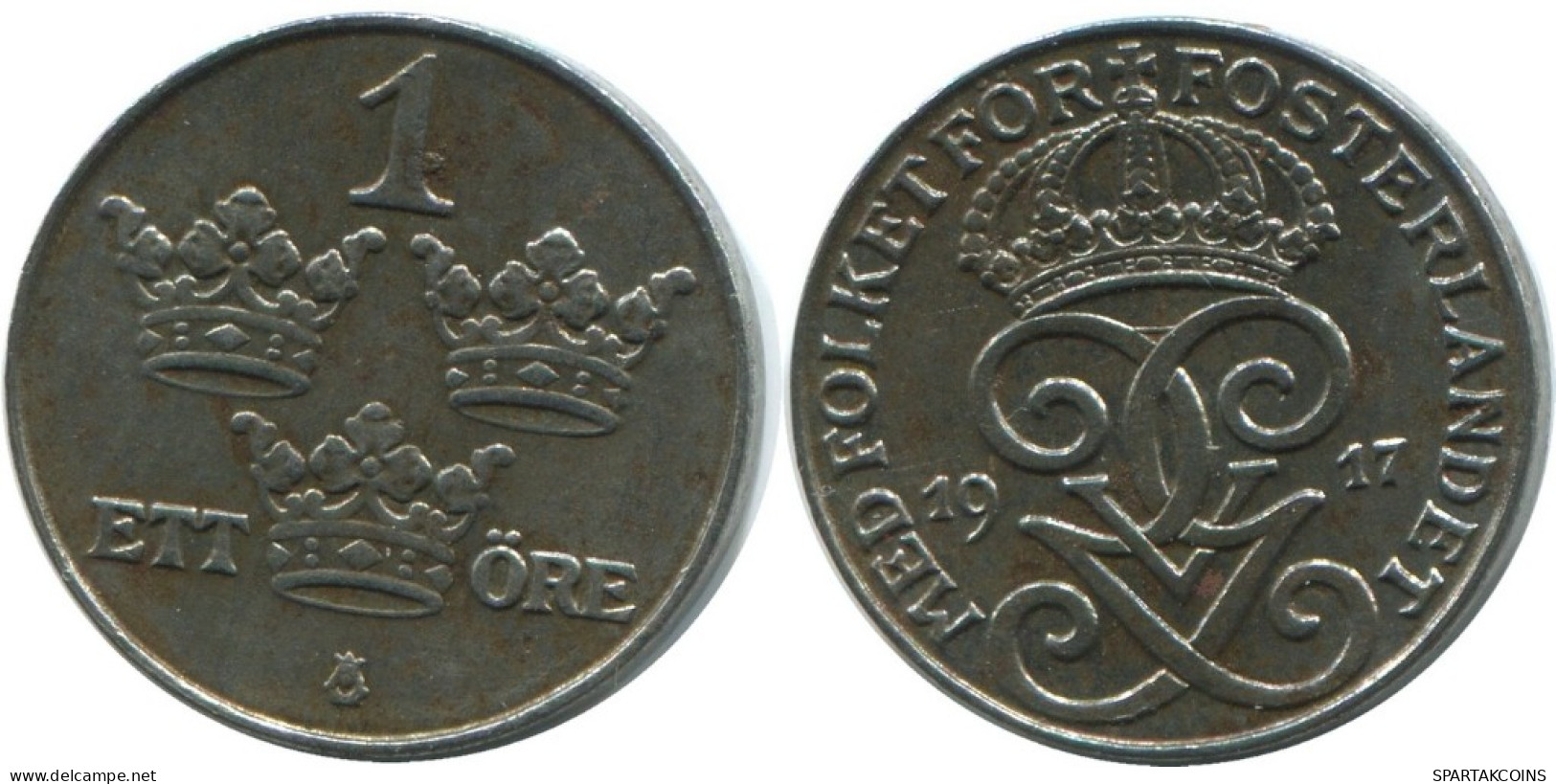 1 ORE 1917 SUECIA SWEDEN Moneda #AD136.2.E.A - Suède