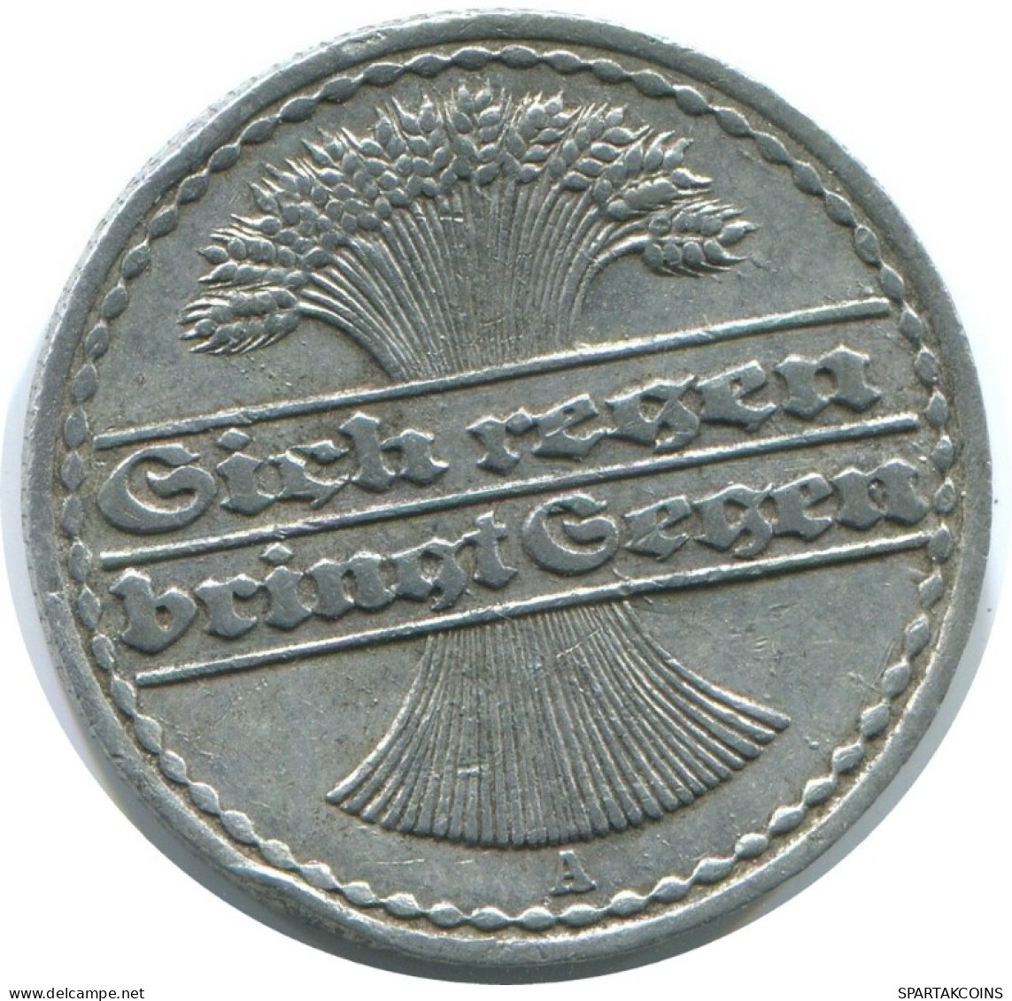50 PFENNIG 1920 A GERMANY Coin #AE434.U.A - 50 Renten- & 50 Reichspfennig
