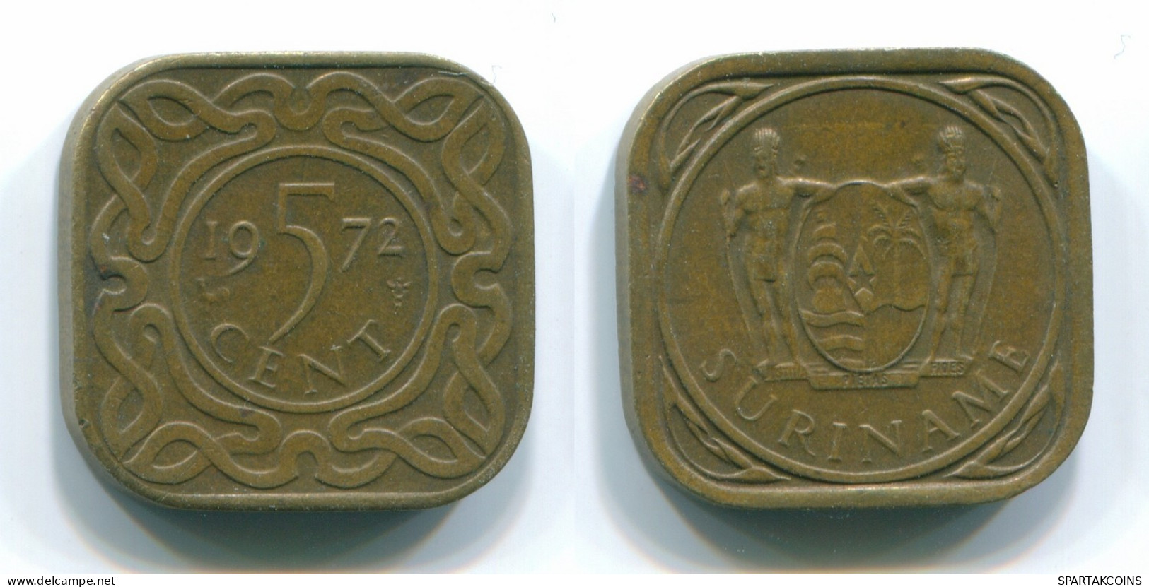 5 CENTS 1972 SURINAME Netherlands Nickel-Brass Colonial Coin #S13002.U.A - Surinam 1975 - ...