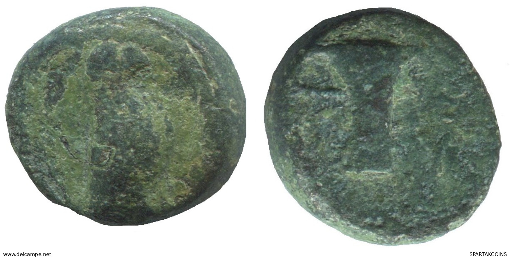 AEOLIS KYME HORSE SKYPHOS Antike GRIECHISCHE Münze 2.2g/13mm #SAV1193.11.D.A - Greek