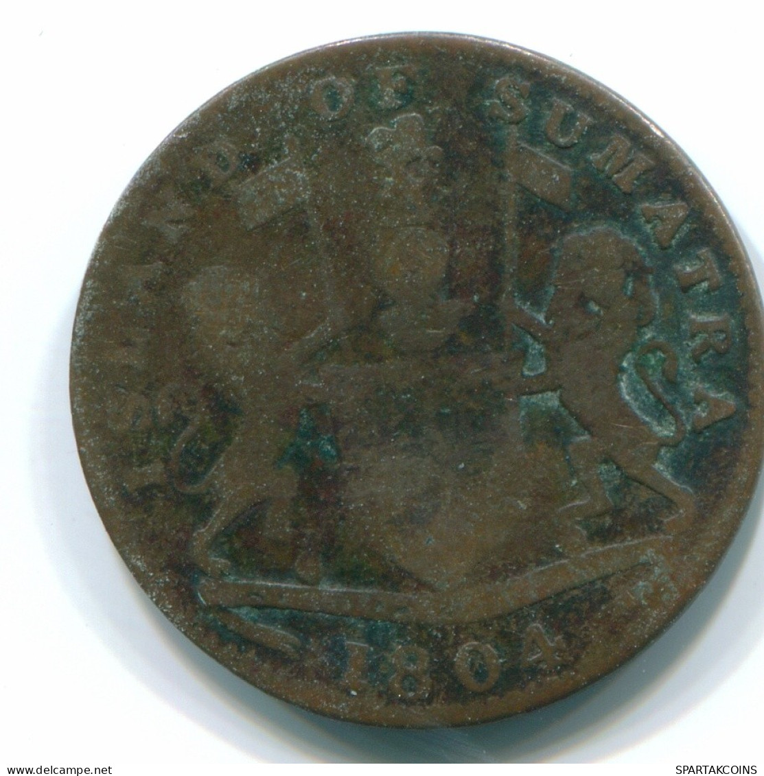 1 KEPING 1804 SUMATRA BRITISH EAST INDIES Copper Colonial Moneda #S11744.E.A - India