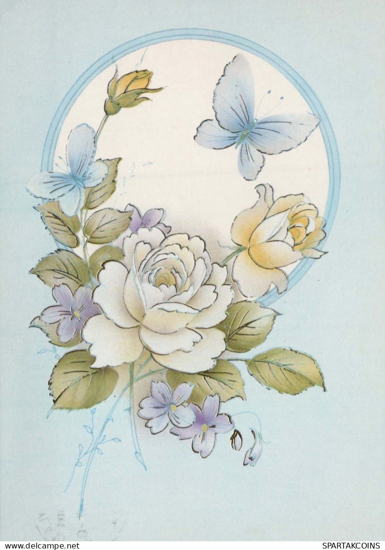 FLORES Vintage Tarjeta Postal CPSM #PAS030.A - Flowers