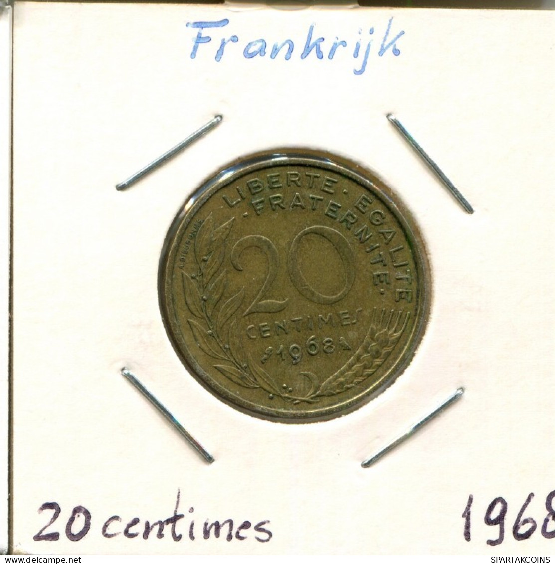 20 CENTIMES 1968 FRANKREICH FRANCE Französisch Münze #AM164.D.A - 20 Centimes
