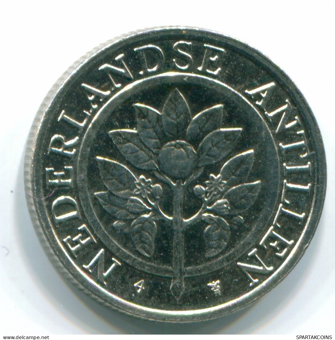 25 CENTS 1991 ANTILLES NÉERLANDAISES Nickel Colonial Pièce #S11282.F.A - Antille Olandesi