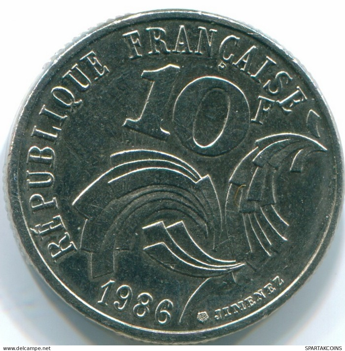 10 FRANCS 1986 FRANKREICH FRANCE Französisch Münze Jimenez UNC #FR1231.6.D.A - 10 Francs