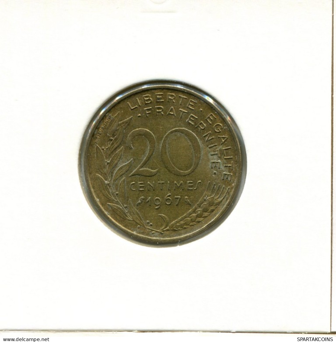 20 CENTIMES 1967 FRANKREICH FRANCE Französisch Münze #AK874.D.A - 20 Centimes