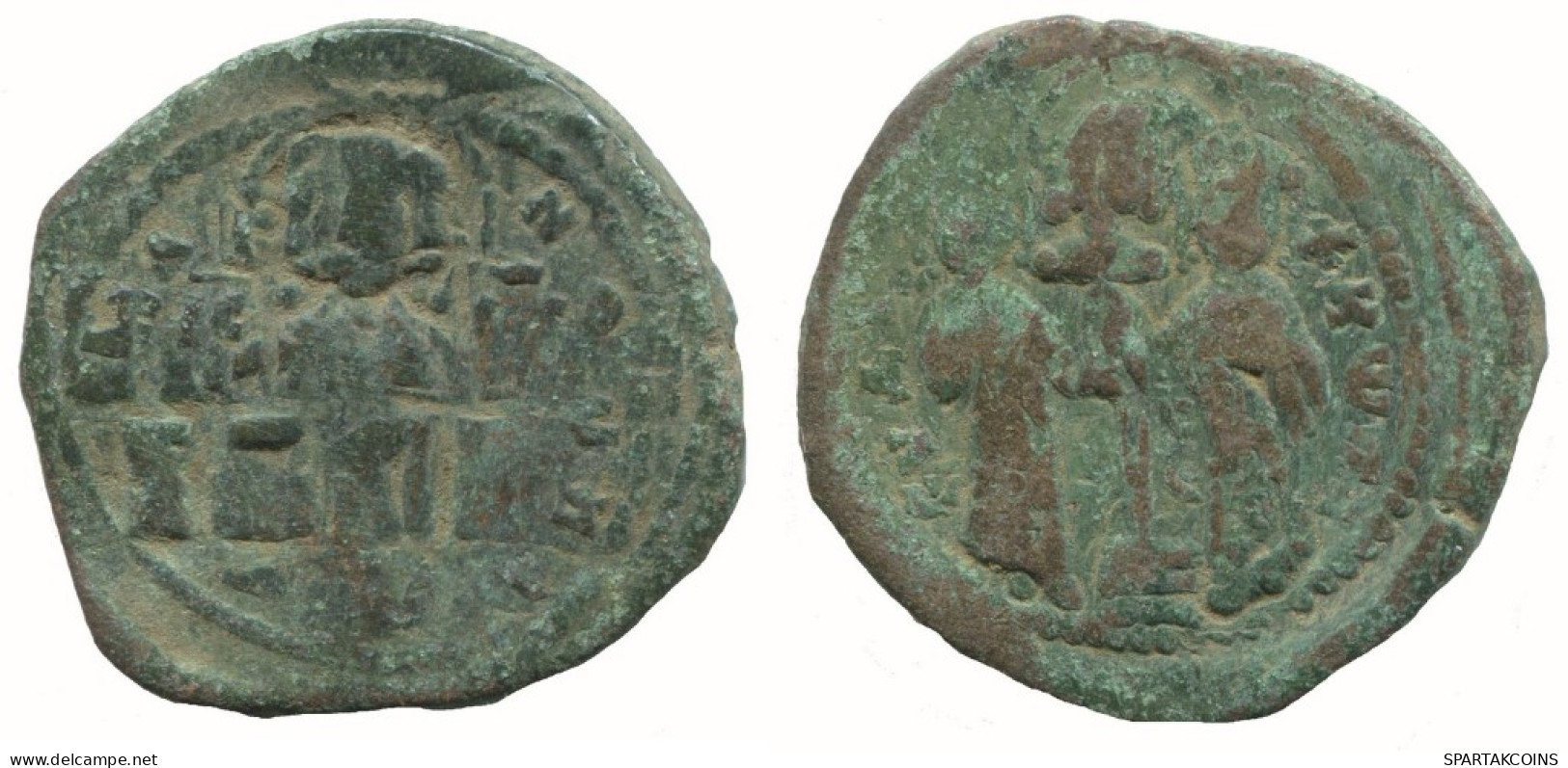 JESUS CHRIST ANONYMOUS Authentique Antique BYZANTIN Pièce 9.2g/29mm #AA559.21.F.A - Byzantinische Münzen