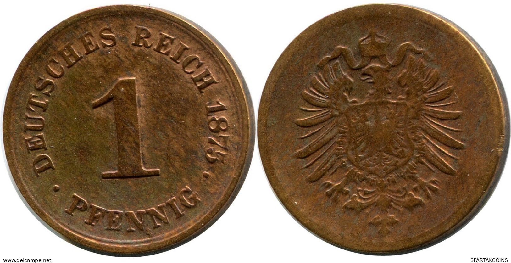 1 PFENNIG 1875 ALLEMAGNE Pièce GERMANY #DB755.F.A - 1 Pfennig