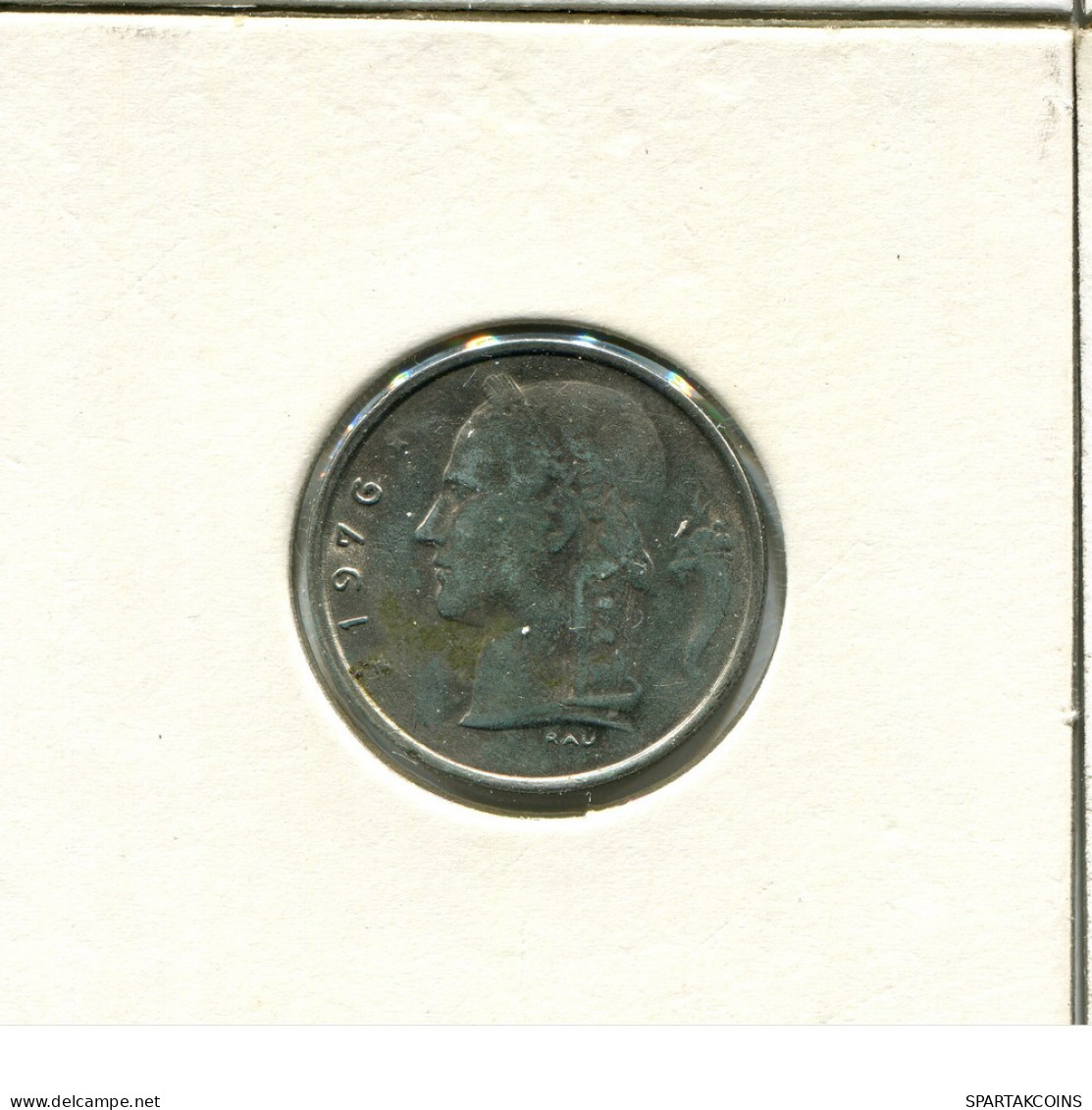 1 FRANC 1976 FRENCH Text BELGIUM Coin #AU036.U.A - 1 Franc