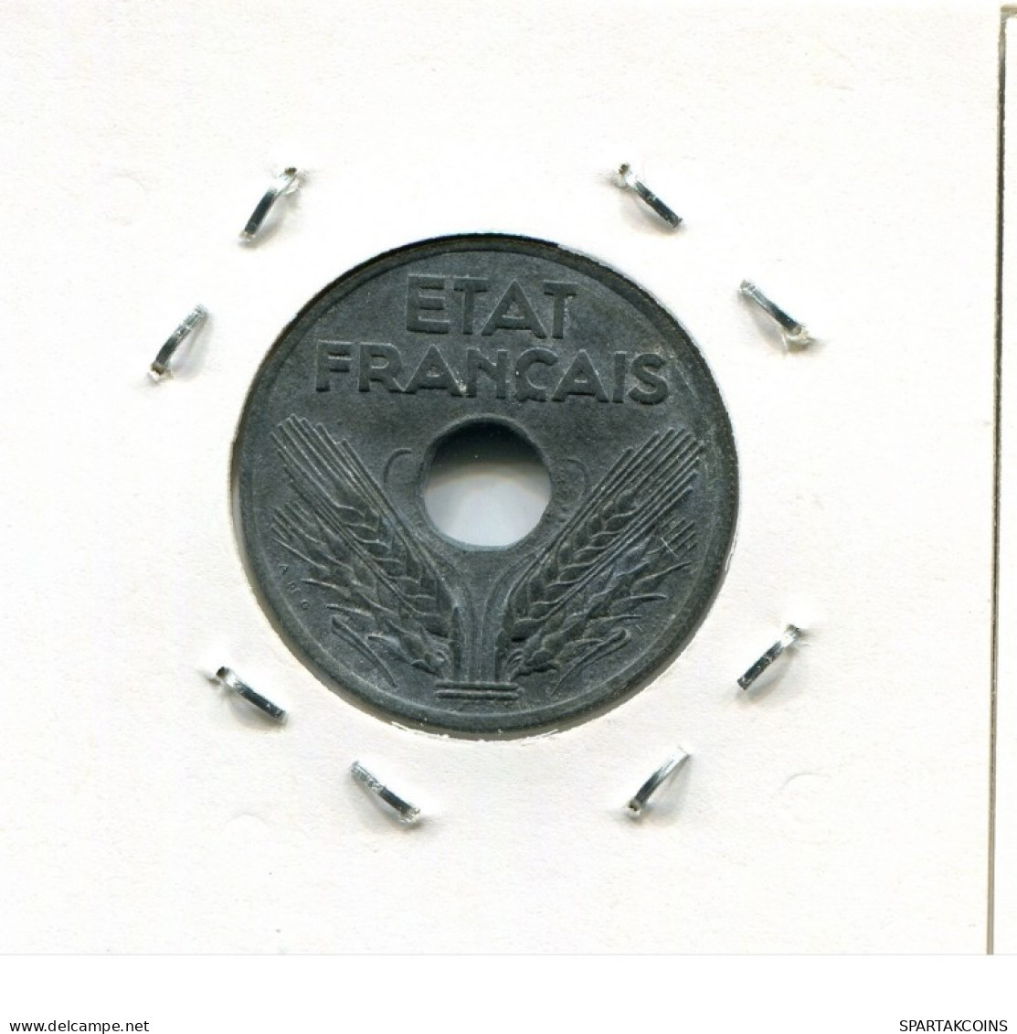 20 CENTIMES 1942 FRANCIA FRANCE Moneda #AN162.E.A - 50 Centimes