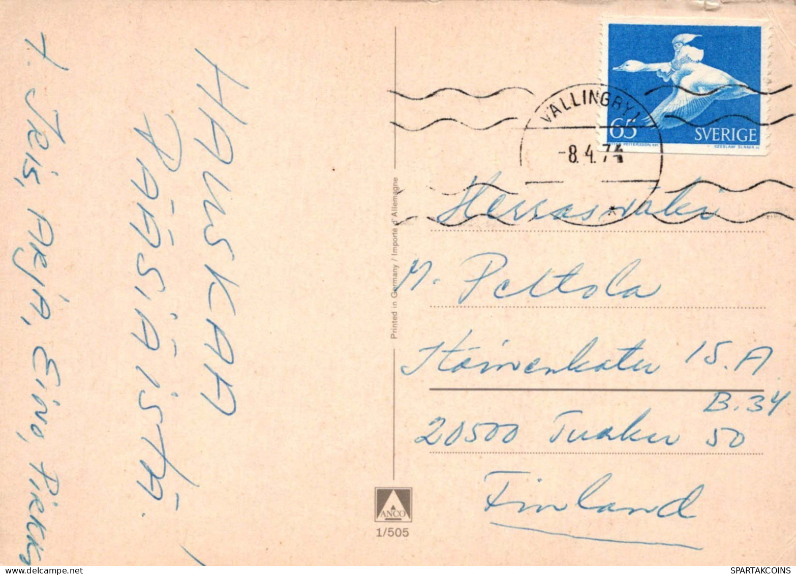 PASQUA POLLO UOVO Vintage Cartolina CPSM #PBP194.A - Ostern