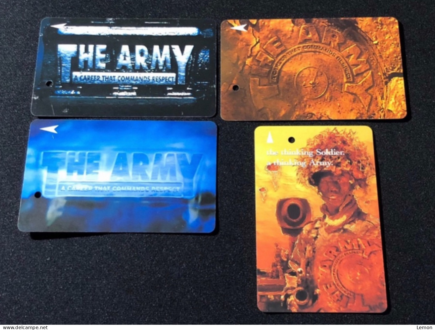 Singapore SMRT TransitLink Metro Train Subway Ticket Card, The Army, Set Of 4 Used Cards - Singapore