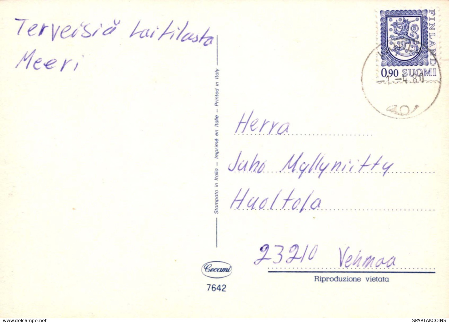 PASCUA POLLO HUEVO Vintage Tarjeta Postal CPSM #PBP113.A - Ostern
