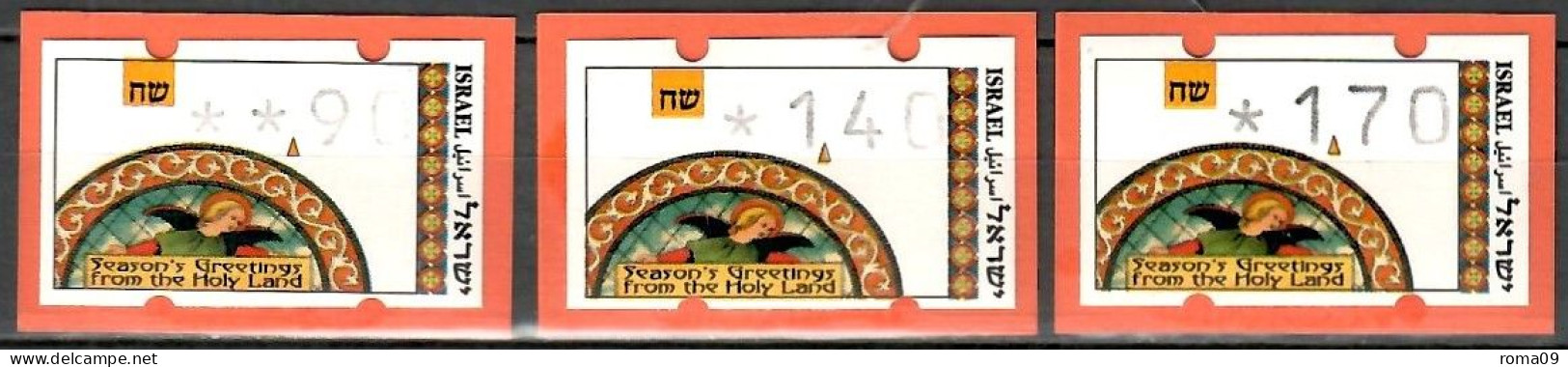 Israel, ATM (Klüssendorf); MiNr. 3; 0,90/1,40/1,70; Postfrisch, Automaten Nr. 023; A-2696 - Franking Labels