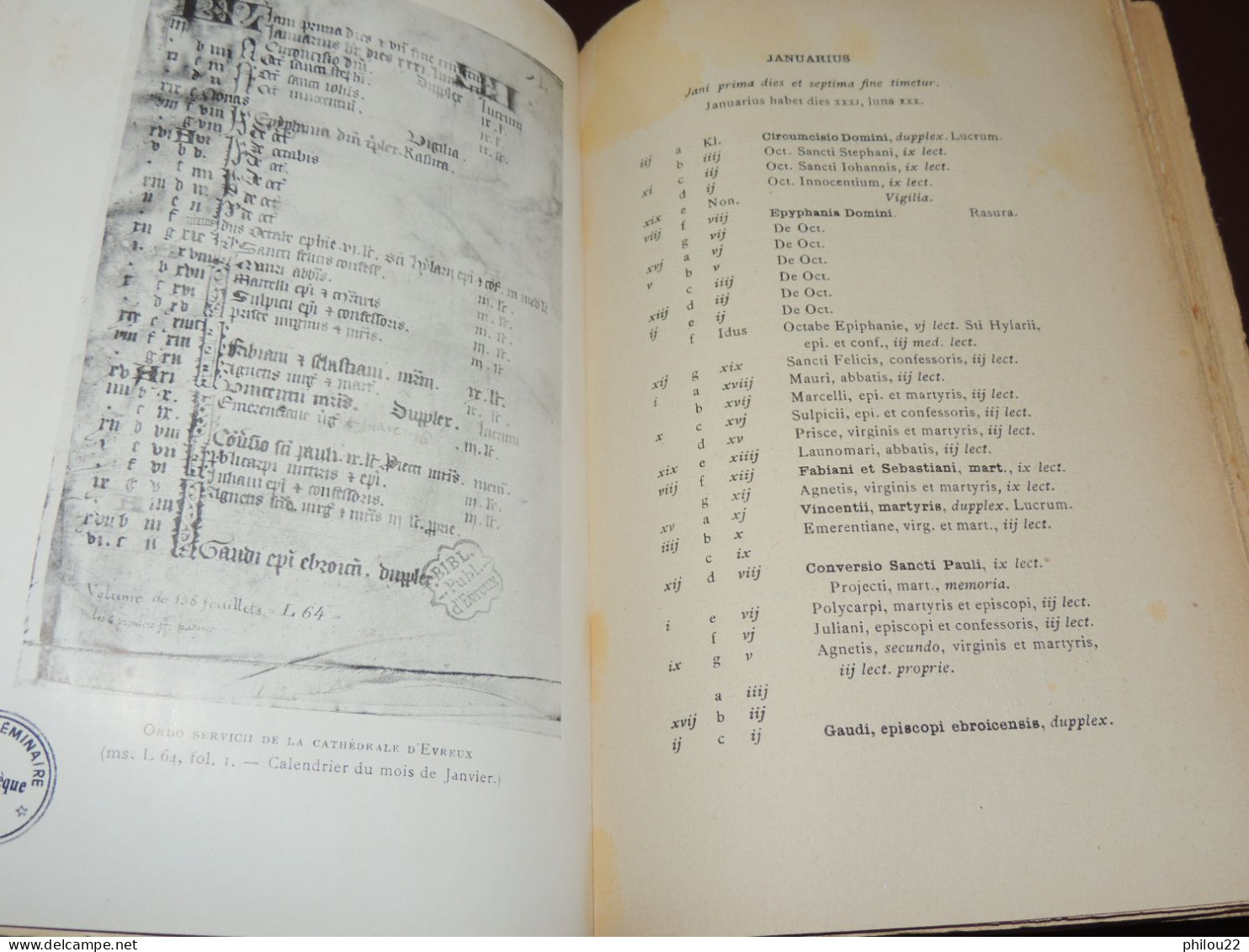 Abbé DELAMARE - Manuscrit... Ordinaire De La Cathédrale D'Évreux...  Picard 1925 - 1901-1940