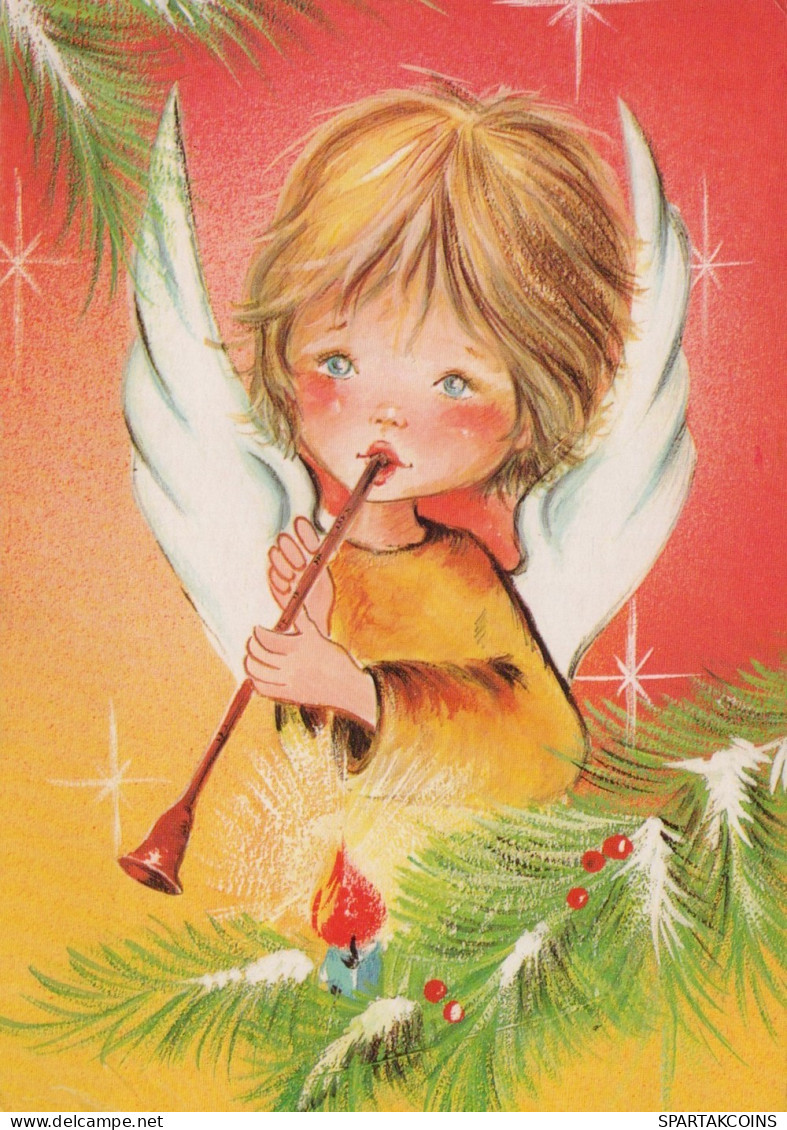 ANGEL CHRISTMAS Holidays Vintage Postcard CPSM #PAJ380.A - Engel