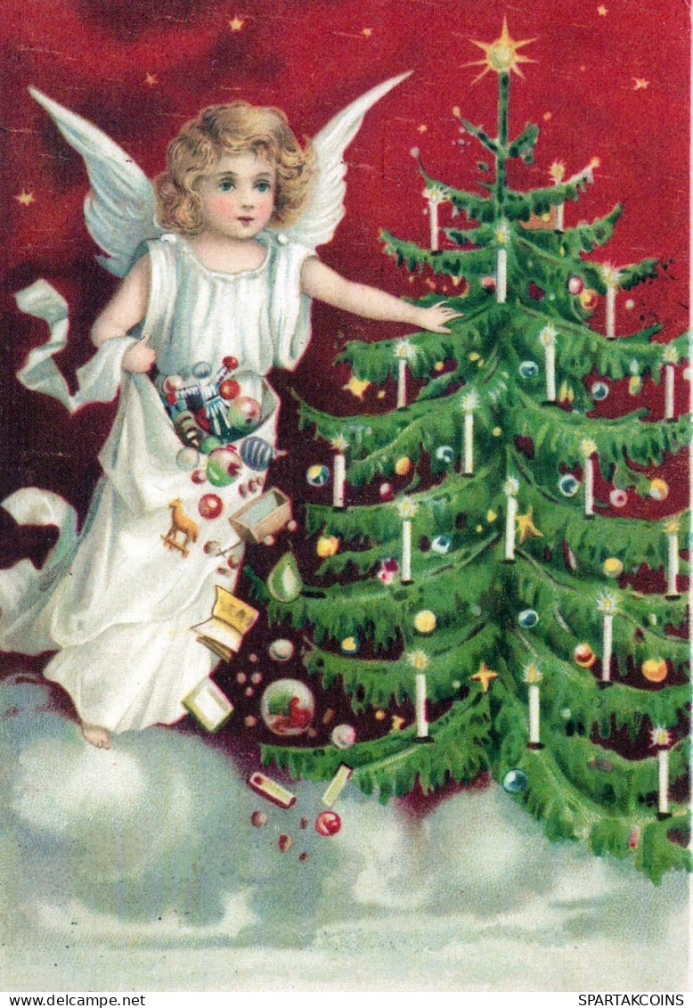 ANGEL CHRISTMAS Holidays Vintage Postcard CPSM #PAJ300.A - Engel