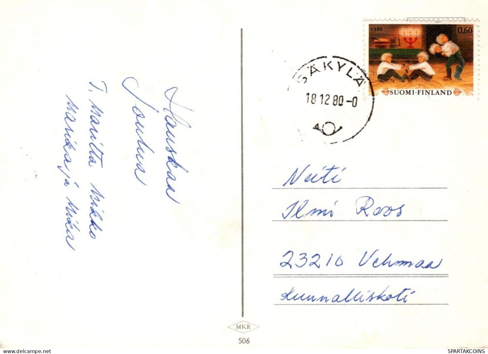 ANGE NOËL Vintage Carte Postale CPSM #PAJ278.A - Engel