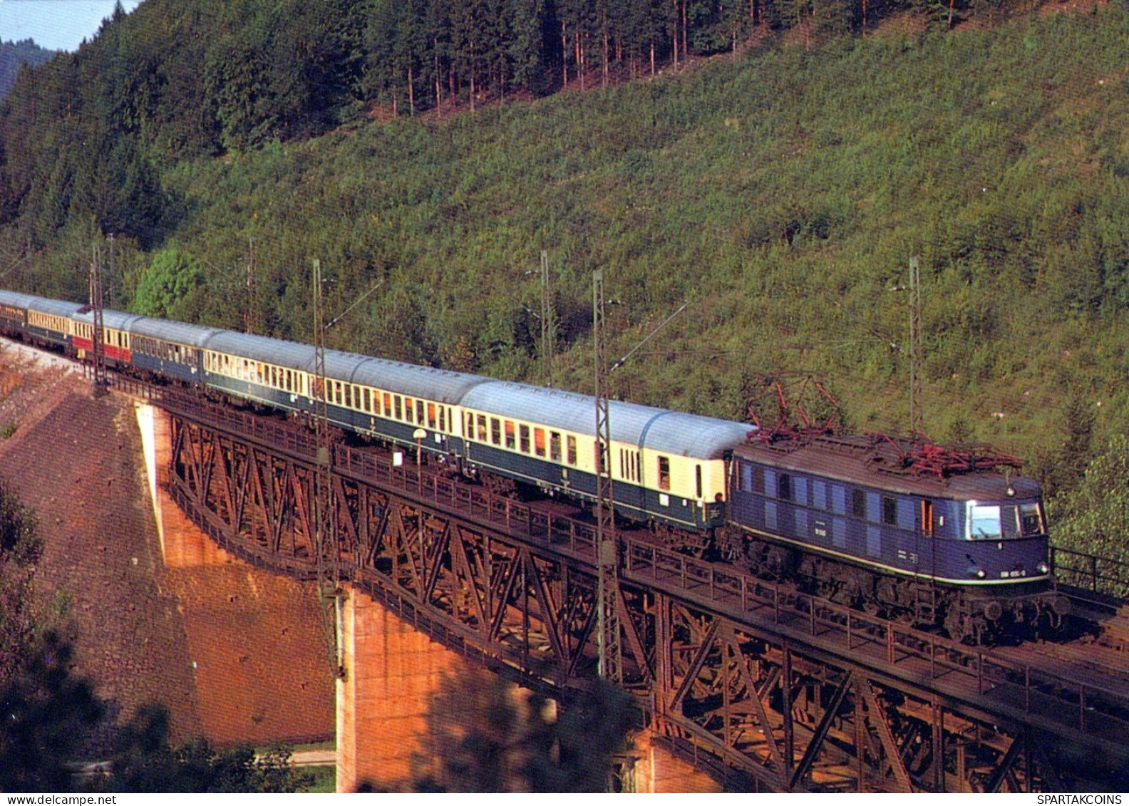 TREN TRANSPORTE Ferroviario Vintage Tarjeta Postal CPSM #PAA846.A - Trains