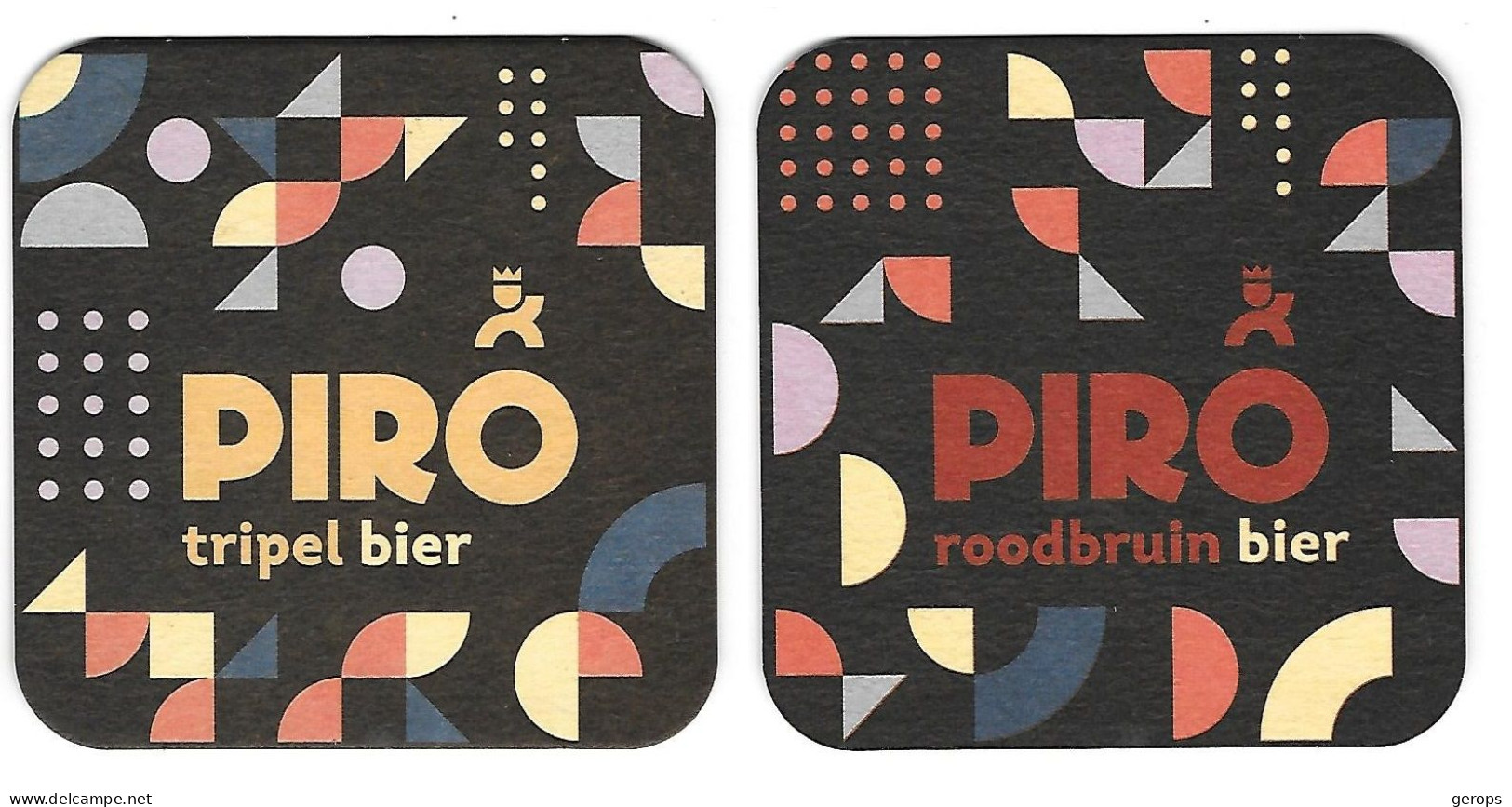 1013a Brij. Strubbe Ichtegem Piro Tripel Bier Rv Roodbruin Bier - Portavasos