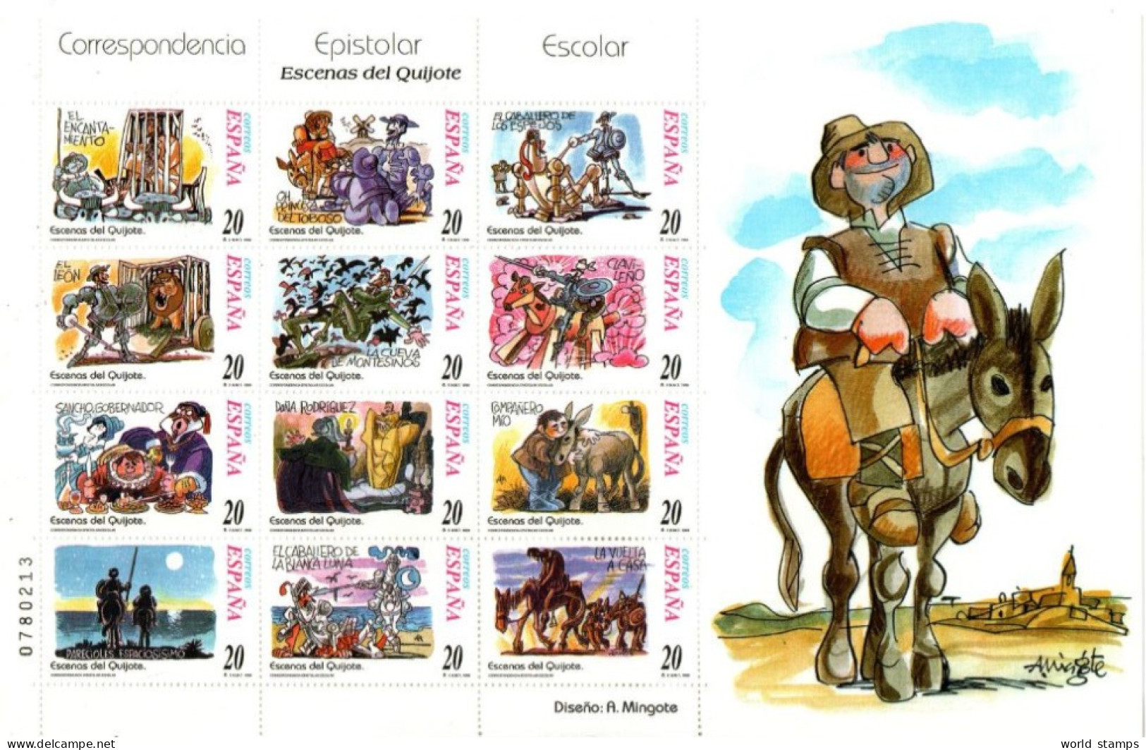 ESPAGNE 1998 ** 2 SCAN - Blokken & Velletjes