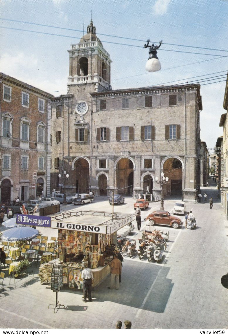 SENIGALLIA-ANCONA-PALAZZO DEL COMUNE-EDICOLA IN PP-CARTOLINA VERA FOTOGRAFIA- VIAGGIATA IL 31-7-1966 - Ancona