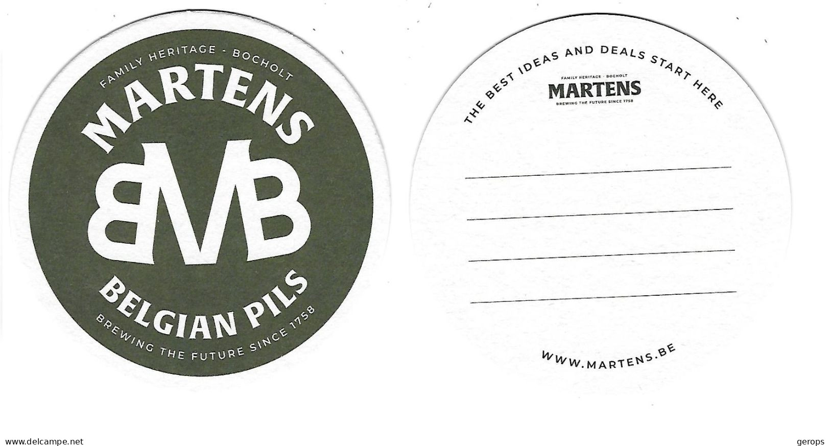 1015a Brij. Martens Bocholt BVB Belgia Pils Rv - Beer Mats