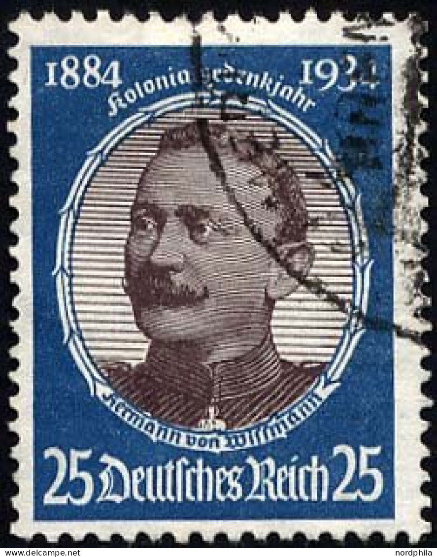 Dt. Reich 543 O, 1934, 25 Pf. Wissmann, Pracht, Mi. 26.- - Usati