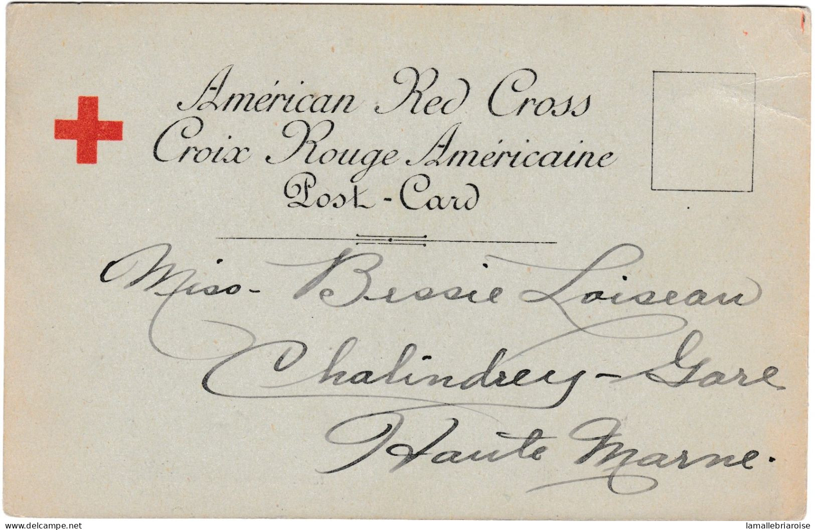 American Red Cross, Croix Rouge Americaine. Verso: American Troups Marching Through Paris - Andere & Zonder Classificatie