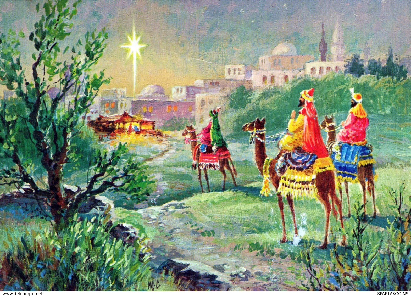 SAINTS Christmas Christianity Vintage Postcard CPSM #PBB957.A - Santi