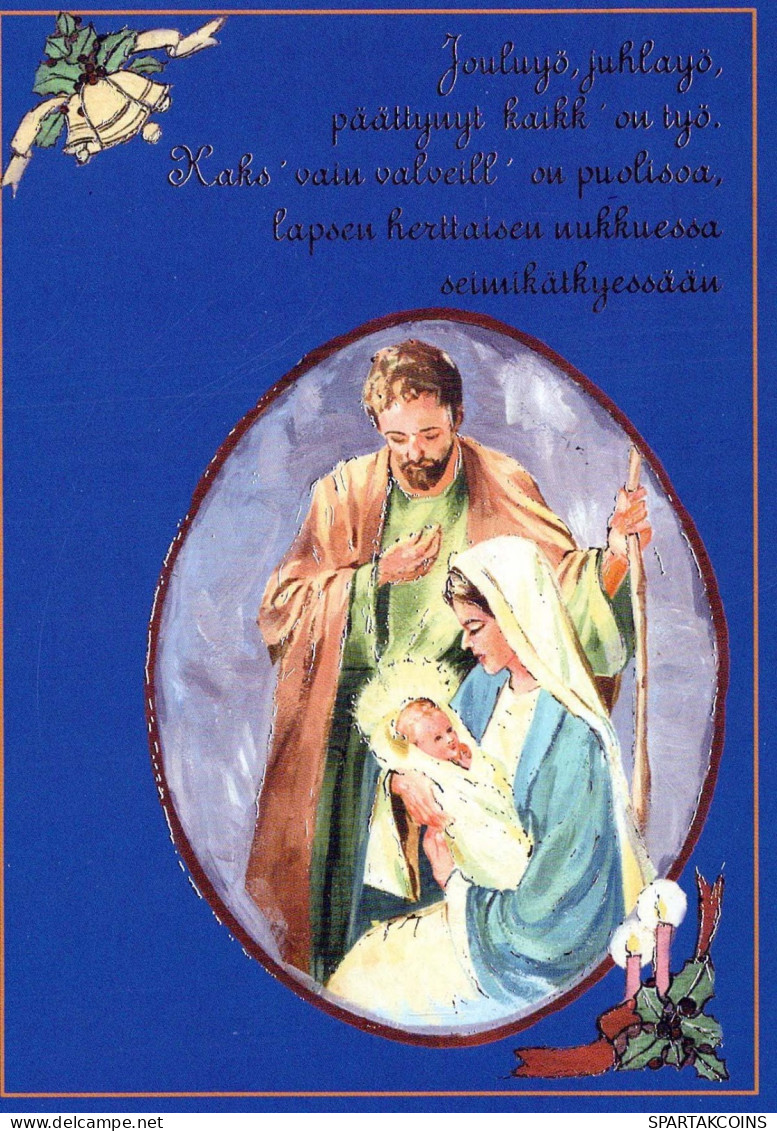 Jungfrau Maria Madonna Jesuskind Weihnachten Religion Vintage Ansichtskarte Postkarte CPSM #PBB866.A - Vergine Maria E Madonne
