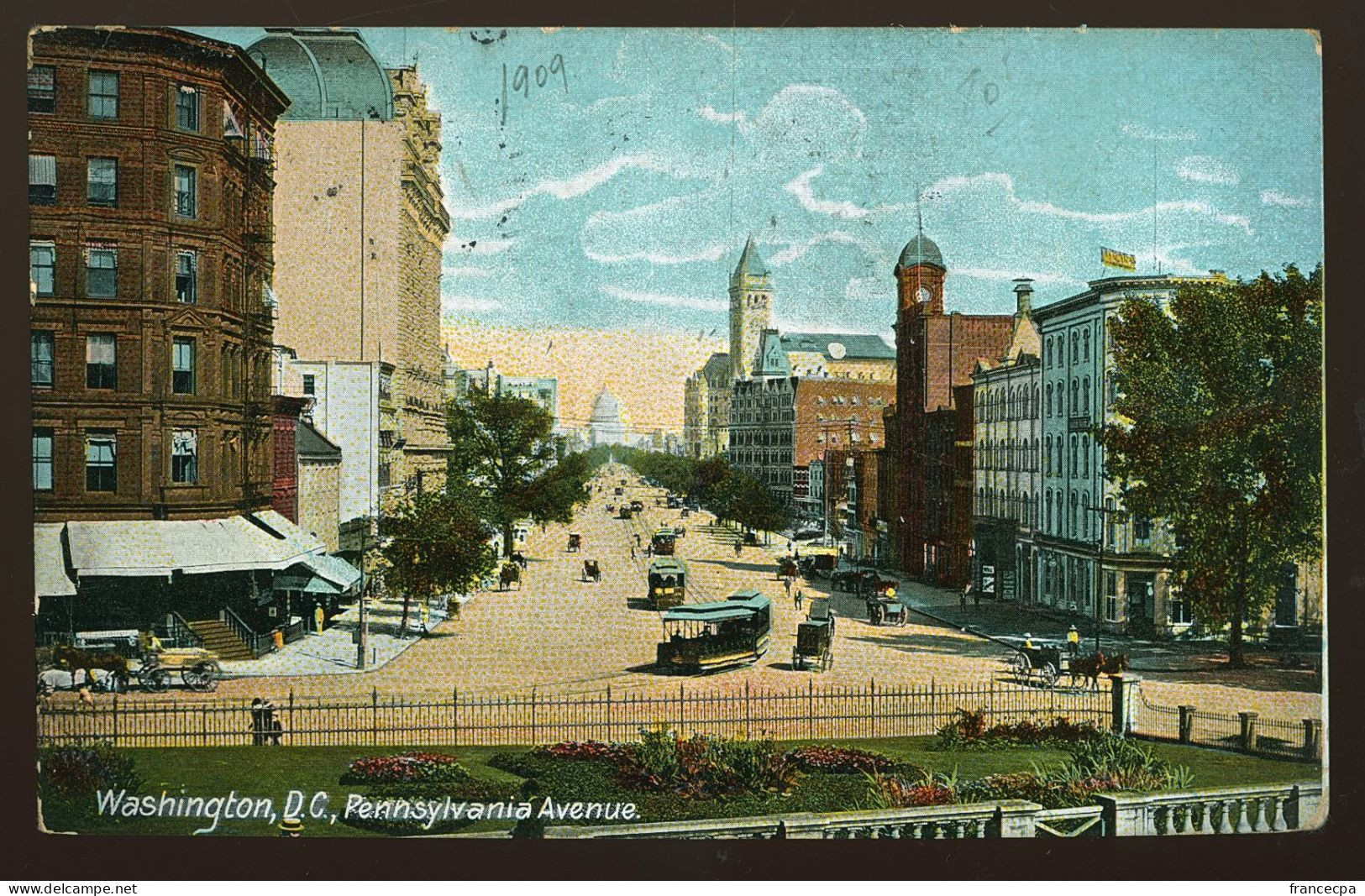 ETATS-UNIS 154 - Washington, D. C., Pennsylvania Avenue From The Treasury, Tramway - Washington DC