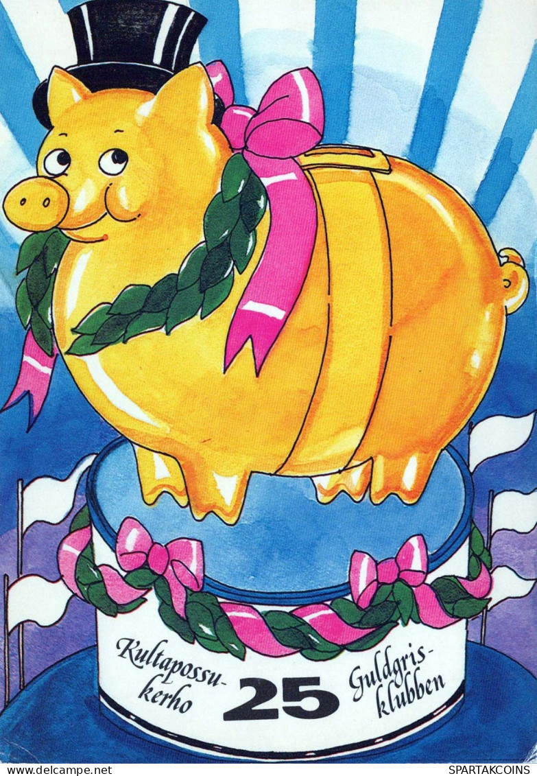 PIGS Tier Vintage Ansichtskarte Postkarte CPSM #PBR743.A - Schweine