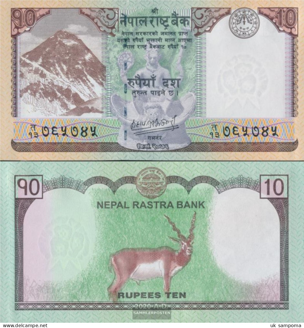 Nepal Pick-number: 77 (2020) Uncirculated 2020 10 Rupees - Nepal