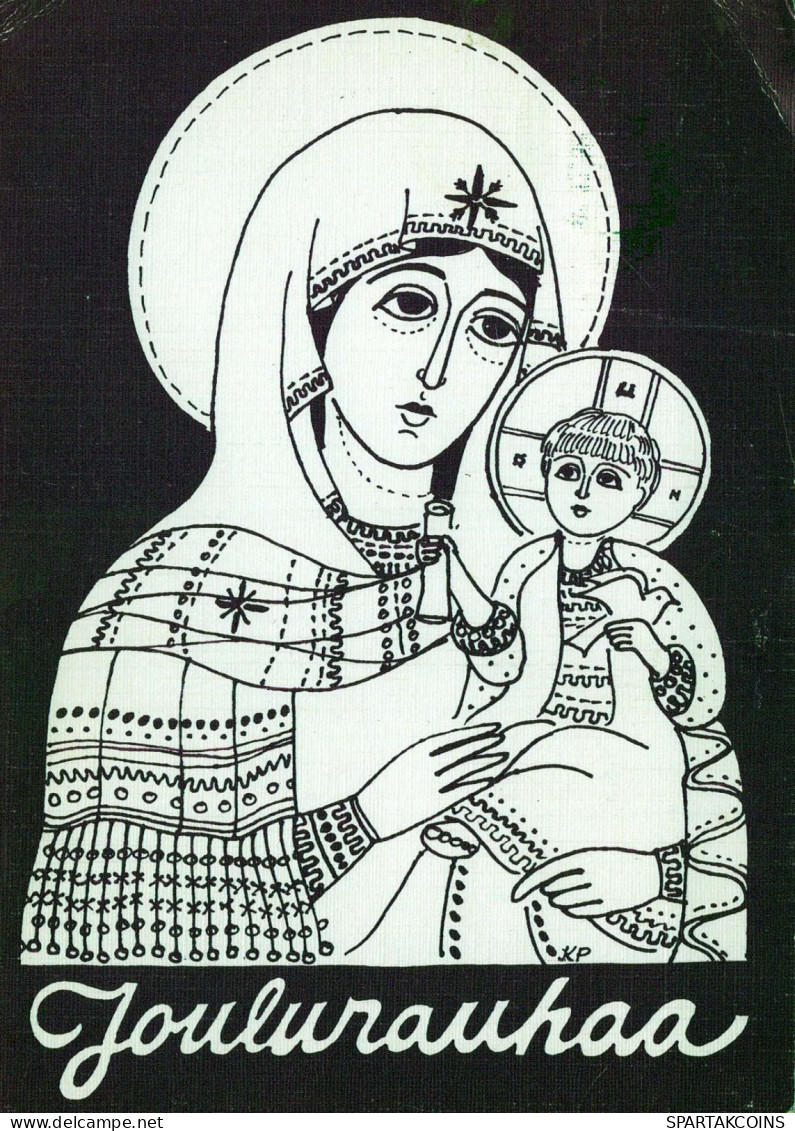 Vierge Marie Madone Bébé JÉSUS Religion Vintage Carte Postale CPSM #PBQ191.A - Virgen Mary & Madonnas