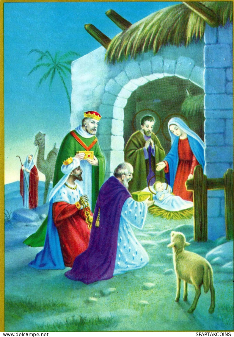 Jungfrau Maria Madonna Jesuskind Weihnachten Religion Vintage Ansichtskarte Postkarte CPSM #PBP731.A - Jungfräuliche Marie Und Madona