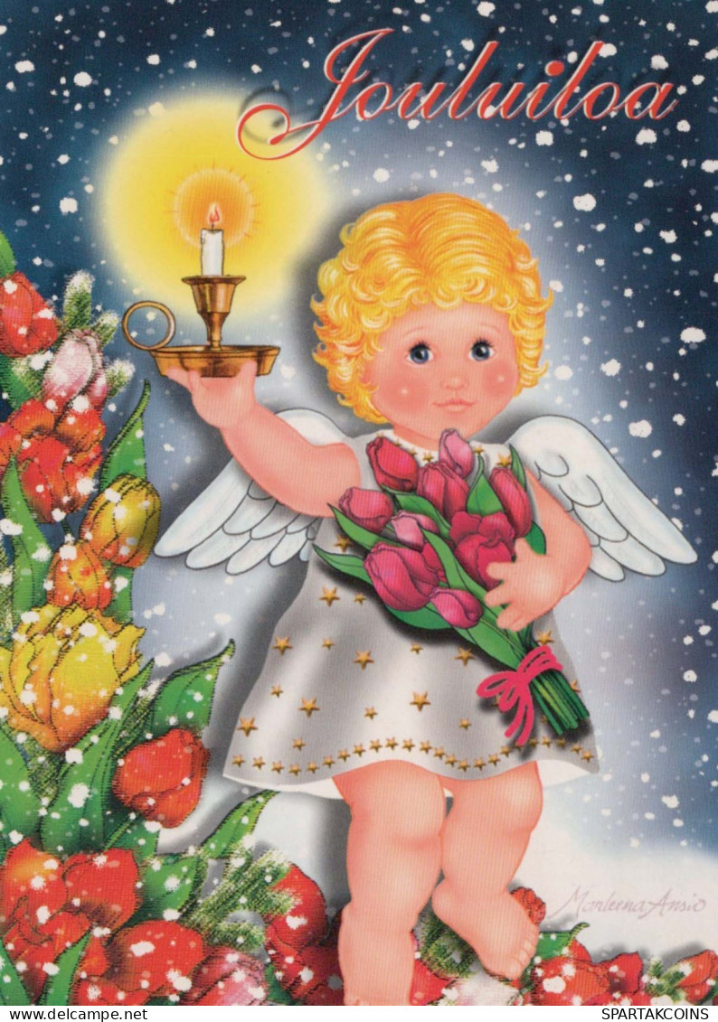 ANGE Noël Vintage Carte Postale CPSM #PBP325.A - Anges