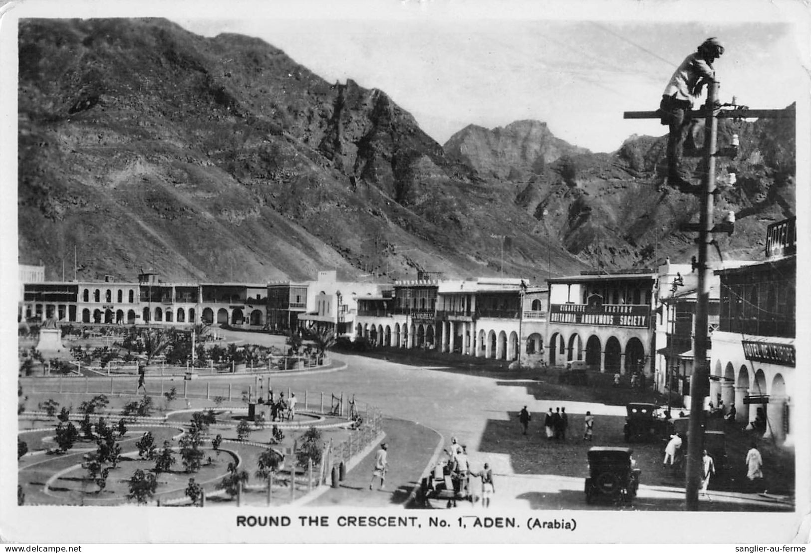 CPA / YEMEN / ROUND THE CRESCENT / ADEN / TIMBRE AU VERSO - Jemen