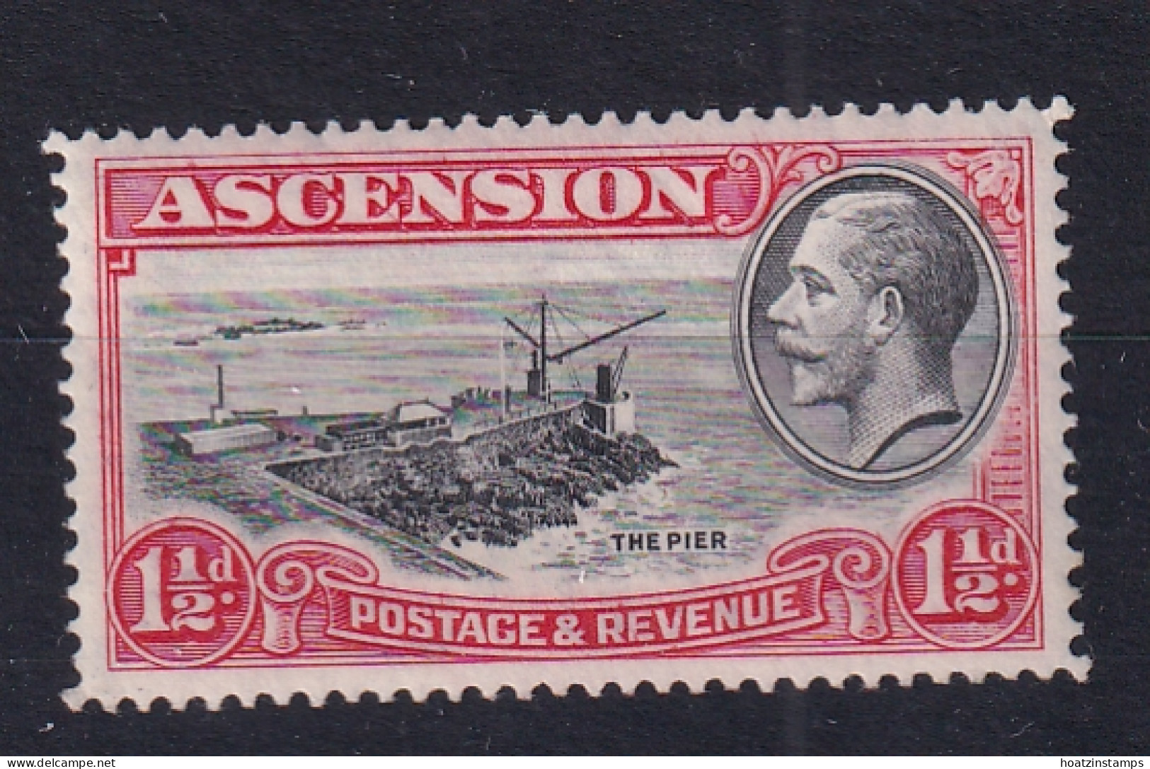 Ascension: 1934   KGV - Pictorial    SG23    1½d    MH - Ascension