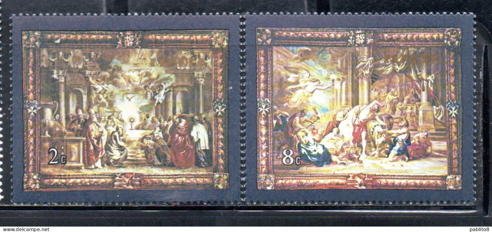 MALTA 1980 RUBENS TAPESTRIES AFTER DESIGNS BY RUBENS TAPESTRY ARAZZI COMPLETE SET SERIE COMPLETA MNH - Malta