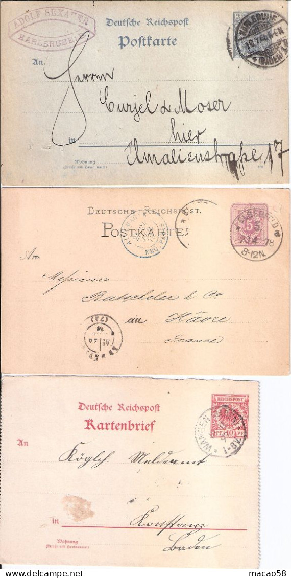 -Lot-Ganzsachen -Entier Postaux - Reich - - Postcards
