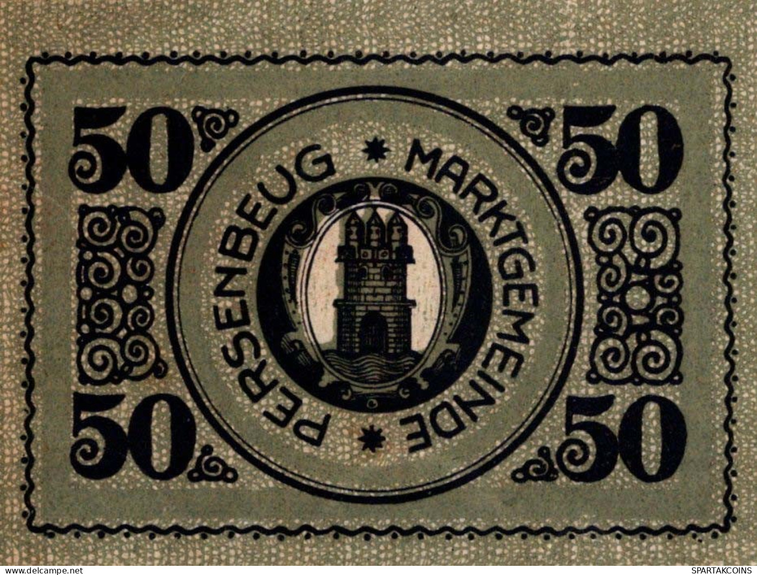 50 HELLER 1920 Stadt PERSENBEUG Niedrigeren Österreich Notgeld #PE349 - [11] Emissioni Locali