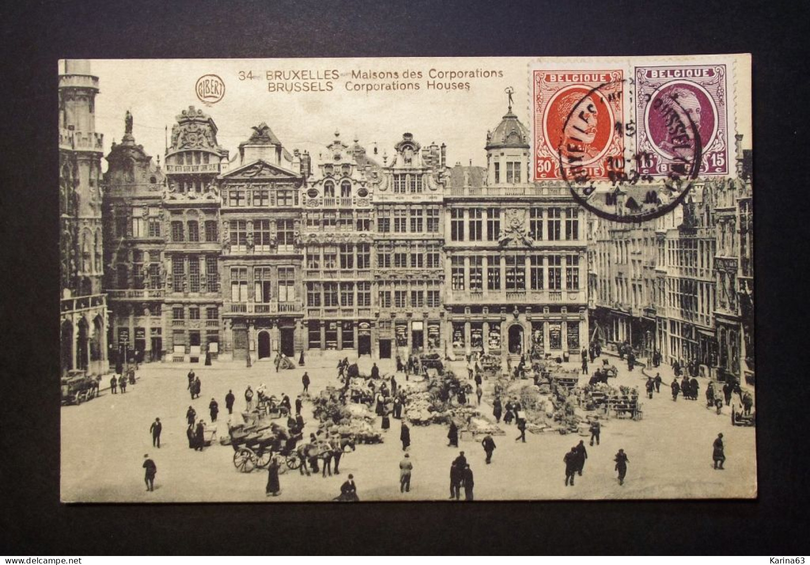 België - Belgique - Brussel - CPA - Maisons De Corporations Brussels - Cooperation Houses - Avec Timbre 1924 - Monumenti, Edifici