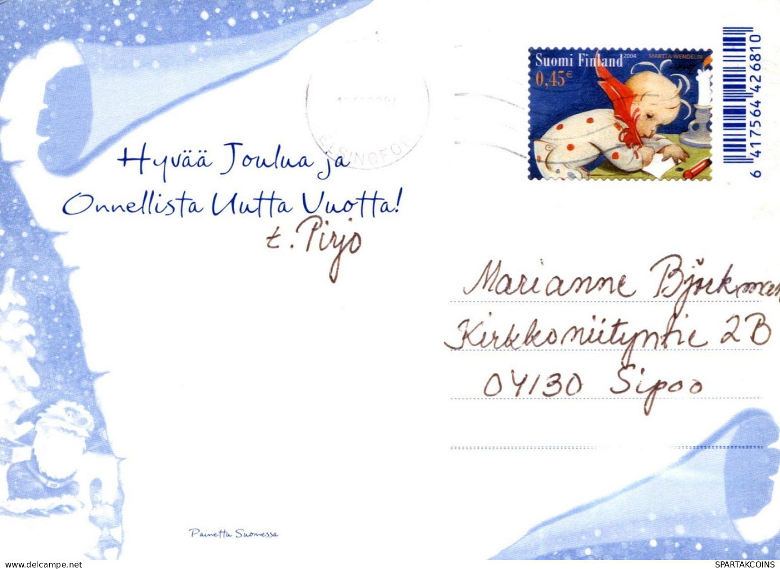 ANGEL CHRISTMAS Holidays Vintage Postcard CPSM #PAJ241.GB - Engel