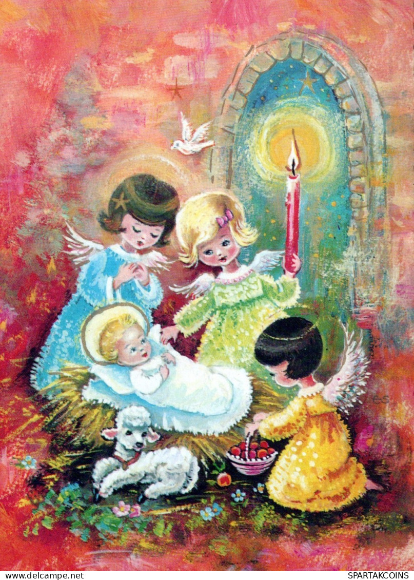 ANGEL CHRISTMAS Holidays Vintage Postcard CPSM #PAH355.GB - Anges