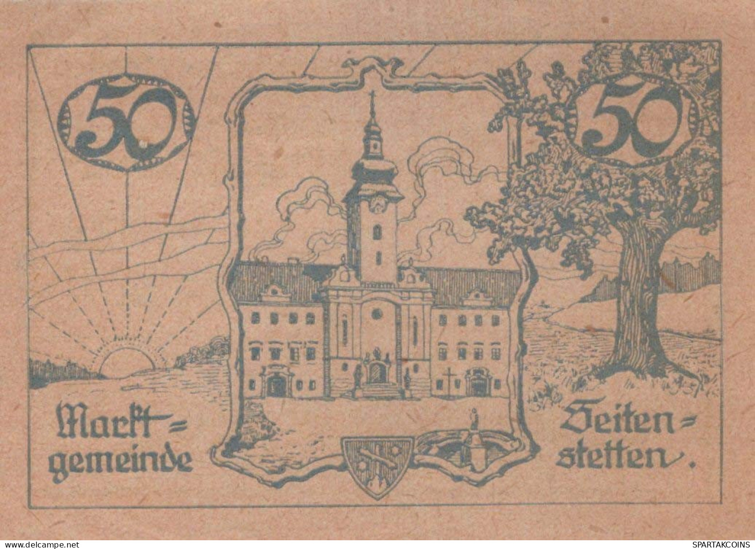 50 HELLER 1920 Stadt SEITENSTETTEN Niedrigeren Österreich UNC Österreich Notgeld #PH399 - [11] Emissions Locales