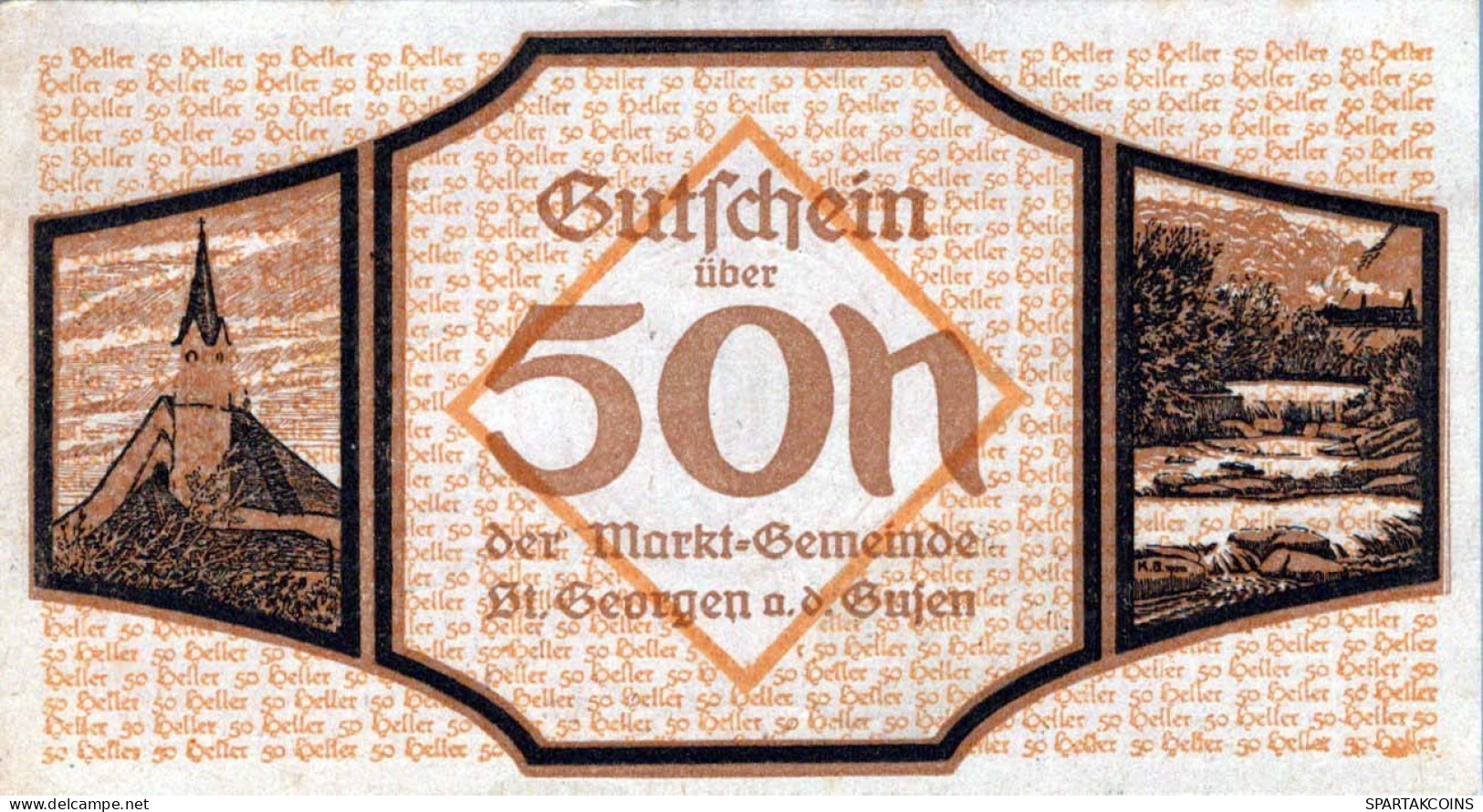 50 HELLER 1920 Stadt SANKT GEORGEN AN DER GUSEN Oberösterreich Österreich #PF224 - [11] Emisiones Locales